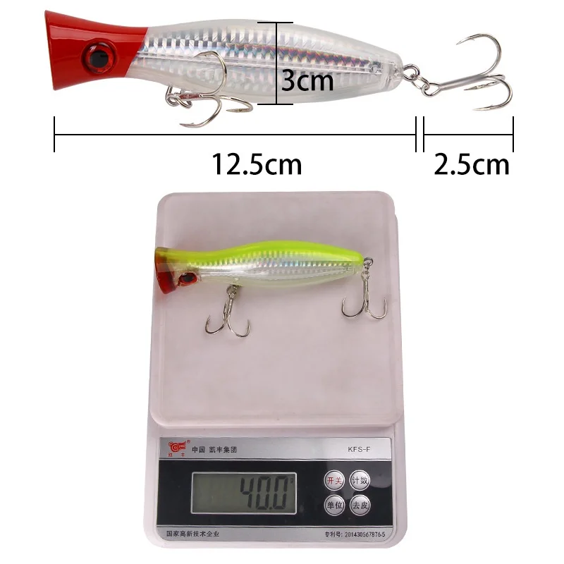 Popper 12cm 40g para agua salada y dulce - imagen 3