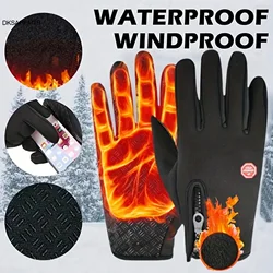 Guantes de pesca invierno impermeables – Dedo completo táctil con cremallera