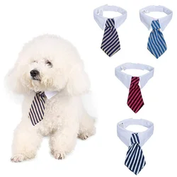Collar ajustable para perro y gato con pajarita a rayas – Navidad