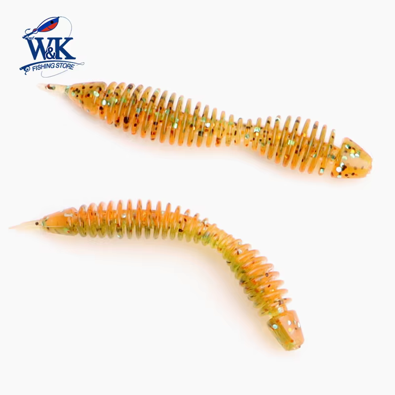Mini gusano artificial 2'' - Señuelo blando lubina perca trucha - imagen 4