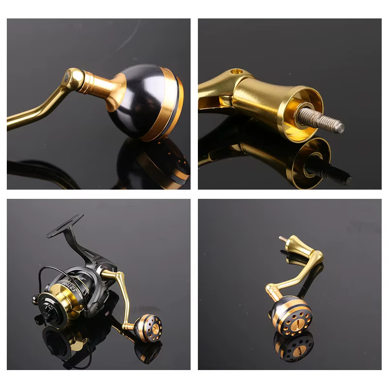 Mango carrete dorado rosa – Brazo basculante aluminio para pesca - imagen 4