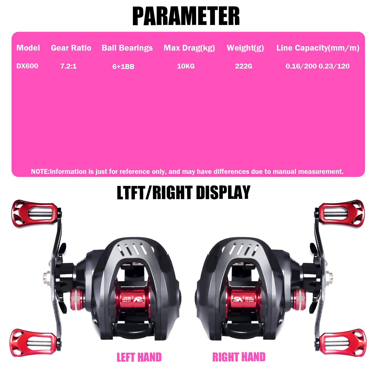 Carrete SAMOLLA baitcasting con doble sistema de freno