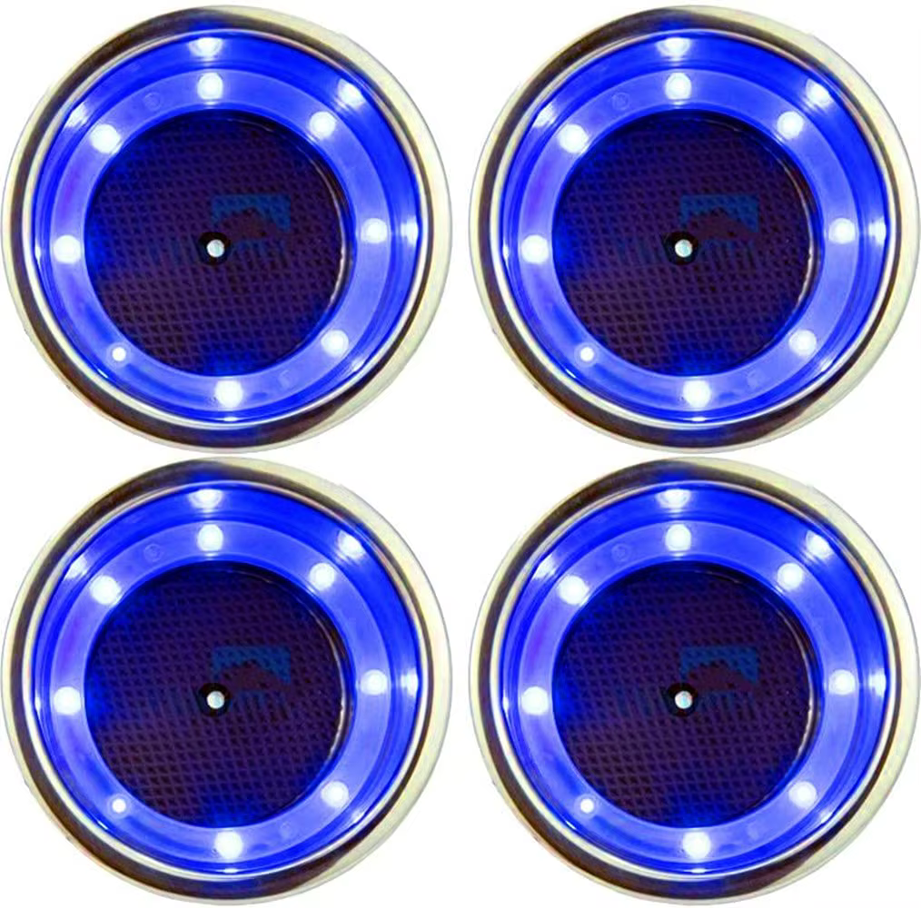 Portavasos acero inoxidable LED para barco con drenaje integrado