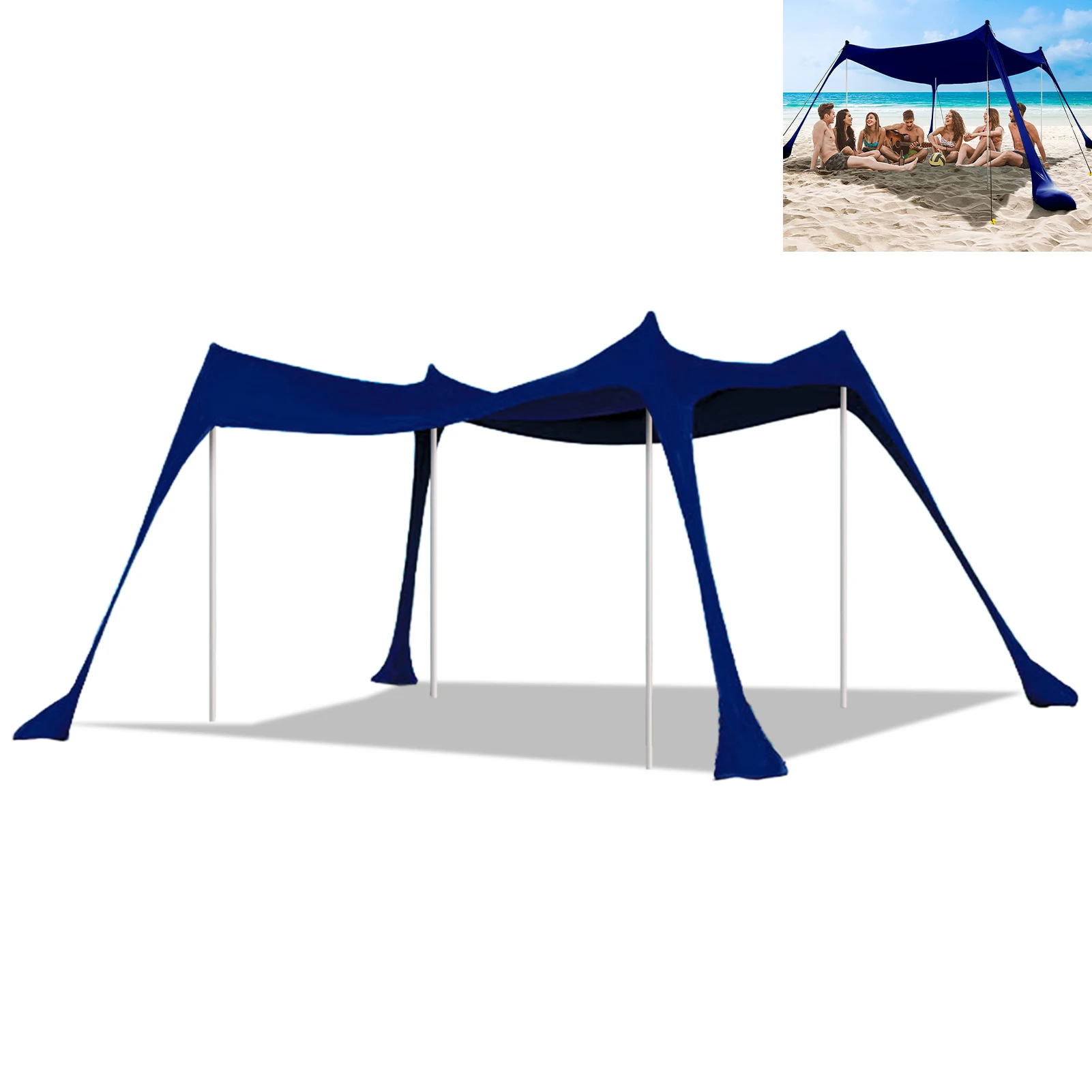 Carpa familiar con sombra para grupo