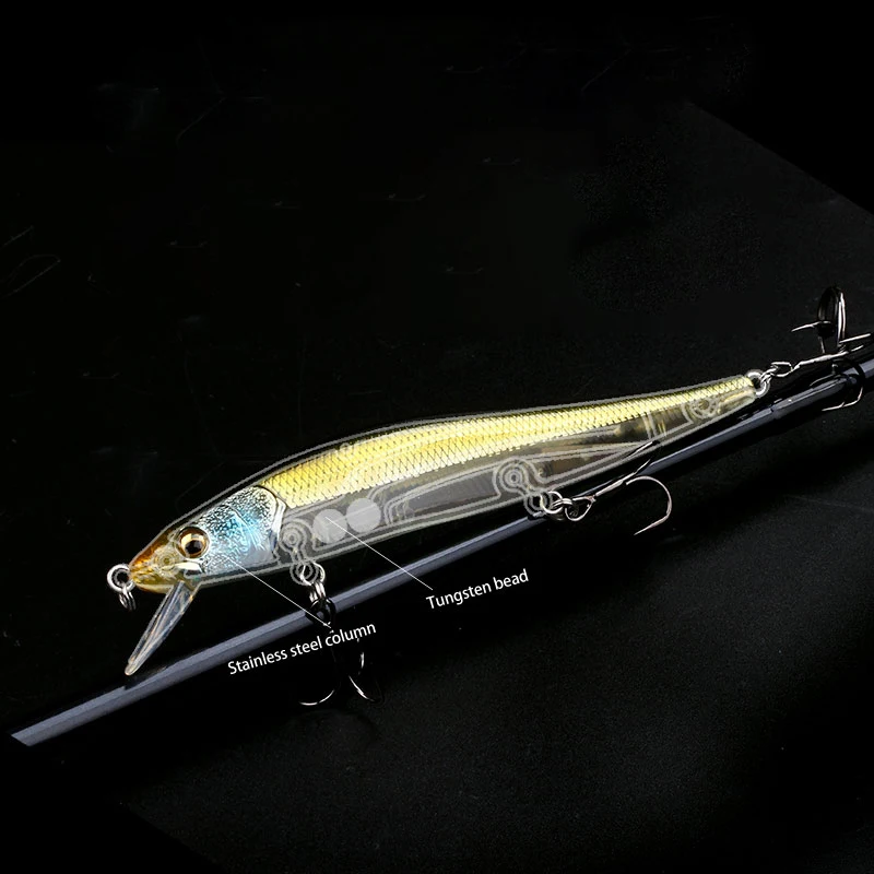 LETOYO Señuelo Minnow duro suspendido para lucio y lubina negra - imagen 2
