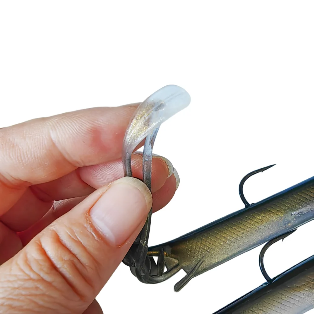 MUKUN Sandeel señuelo vinilo tipo anguila con jig head y paleta - imagen 5
