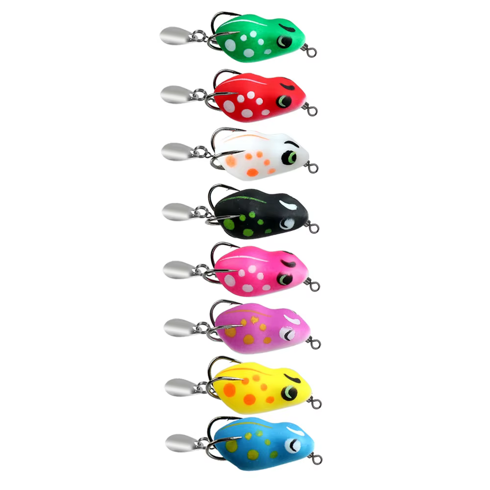 Señuelo rana suave TopWater artificial para pesca con anzuelos dobles - imagen 2