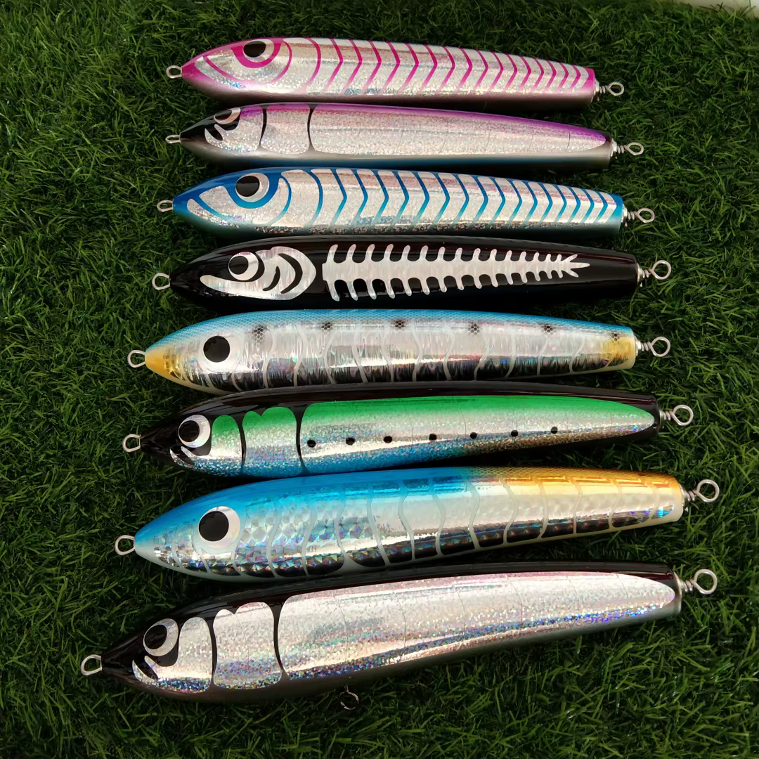 Swolfy Señuelo Lápiz Madera Rosa Popper Pesca Alta Mar - imagen 4