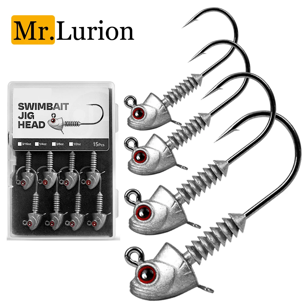 MrLurion Jig Head con tornillo – para vinilo y lubina