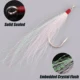 Bucktail Teasers Anzuelos Jig Head inox Mylar para agua salada - imagen 2