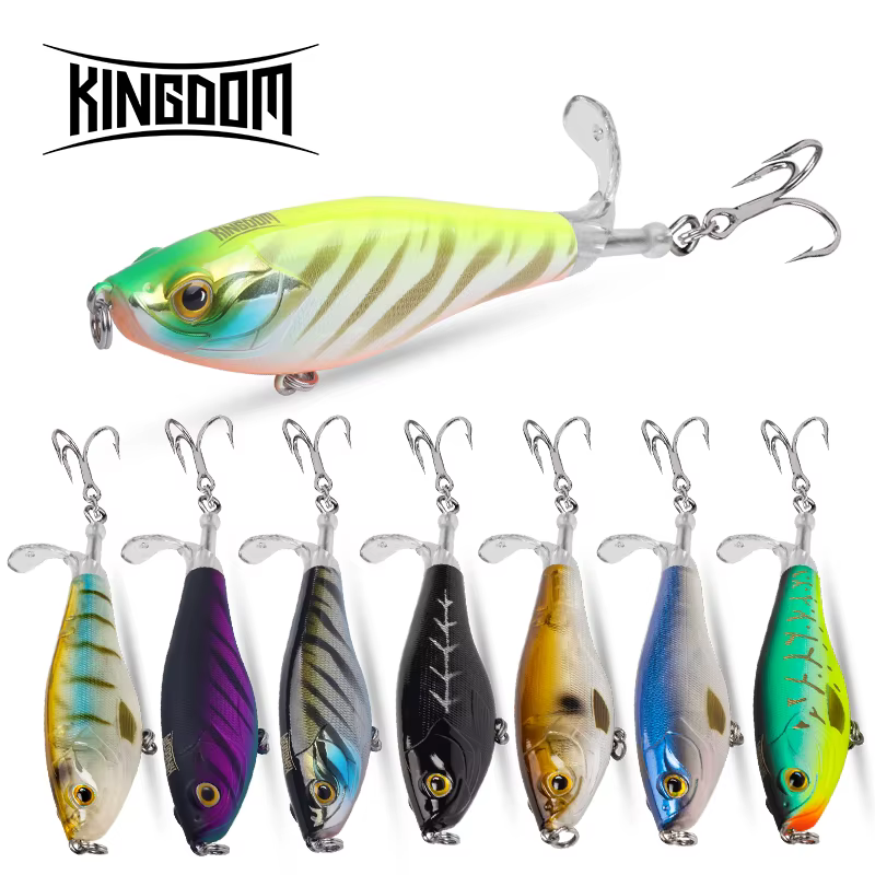 Señuelos Topwater KINGDOM Plopper con Hélice – Cebo Flotante Palo - imagen 3