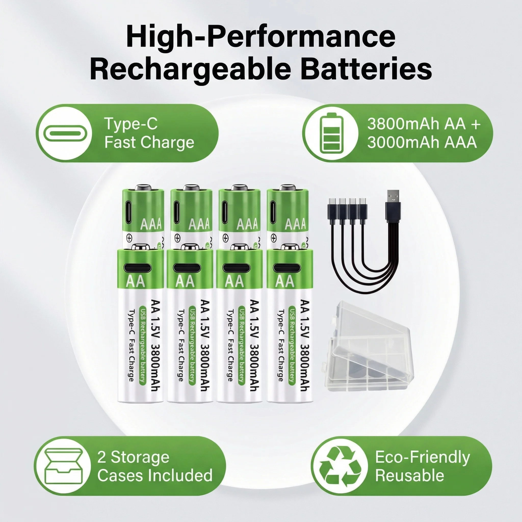 Pilas recargables Li-ion AA y AAA USB-C - imagen 5