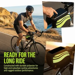Bolsa impermeable para bici con bolsillo y cremallera, acceso rápido