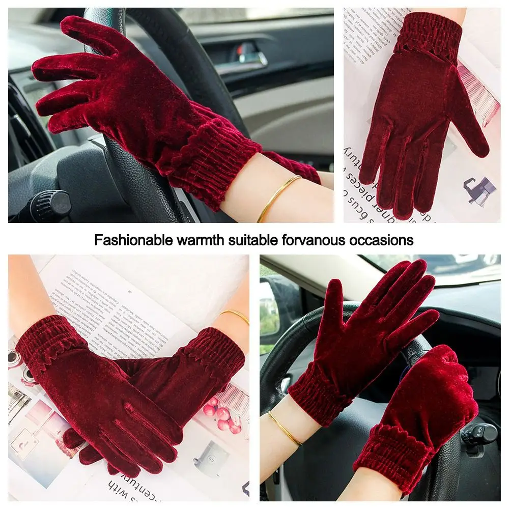 Guantes cálidos de felpa para actividades al aire libre