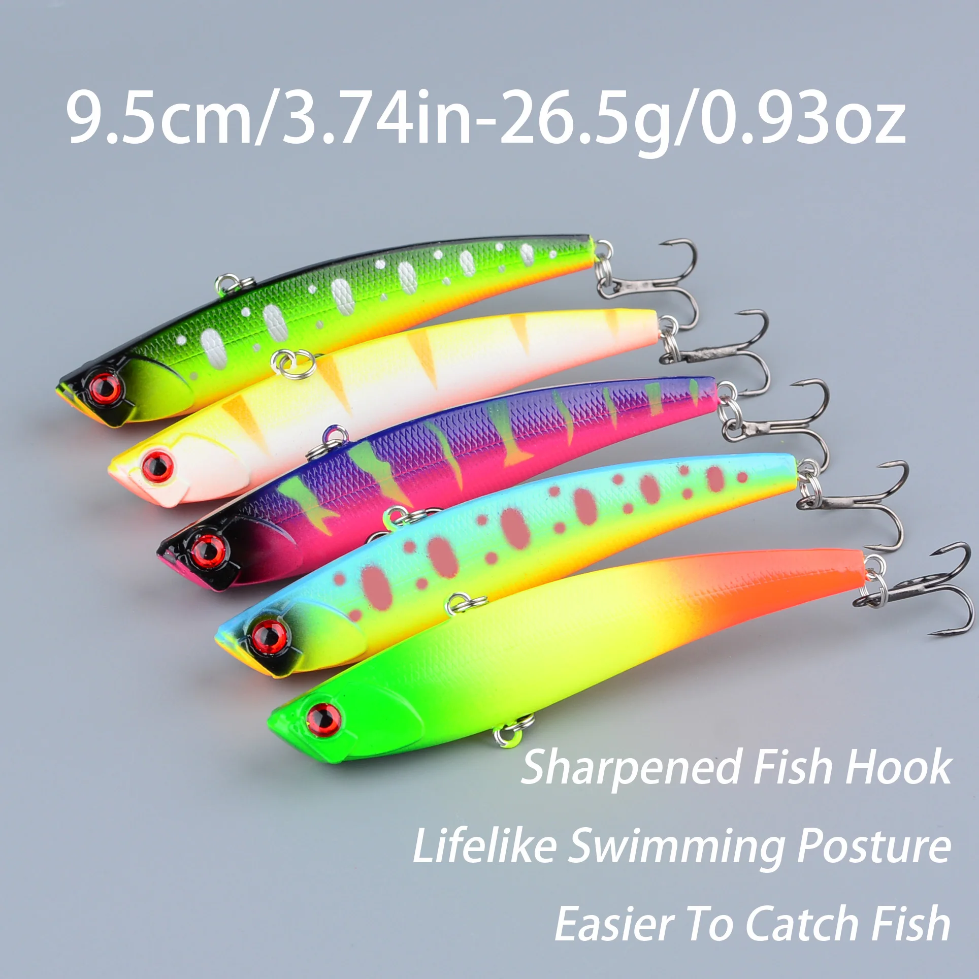 Wobbler Minnow tipo Crankbait con ojos 3D para lucio y perca - imagen 5