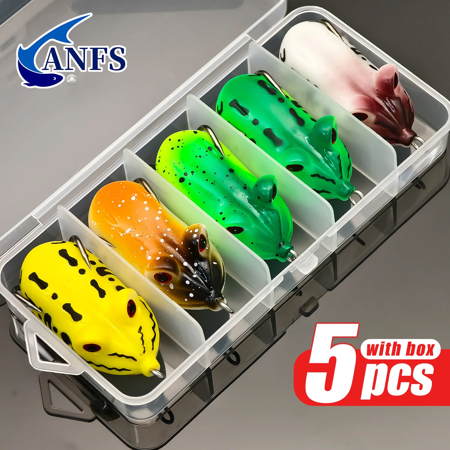 ANFS Señuelo de rana para pesca en superficie, vinilo suave - imagen 2
