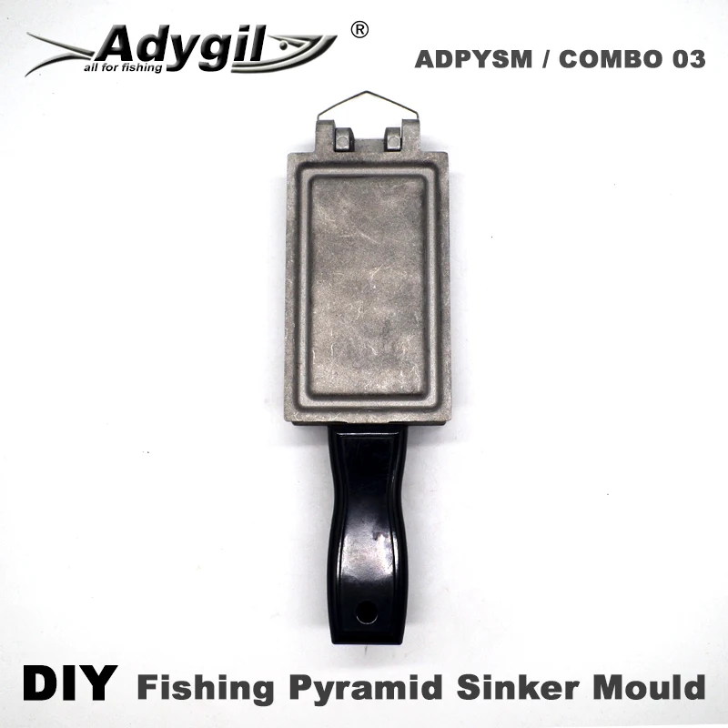 Adygil Molde de plomo piramidal pesca marina resistente – 4 cavidades - imagen 5