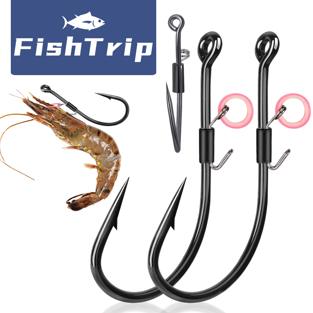 Anzuelos para camarones vivos con diseño de púas