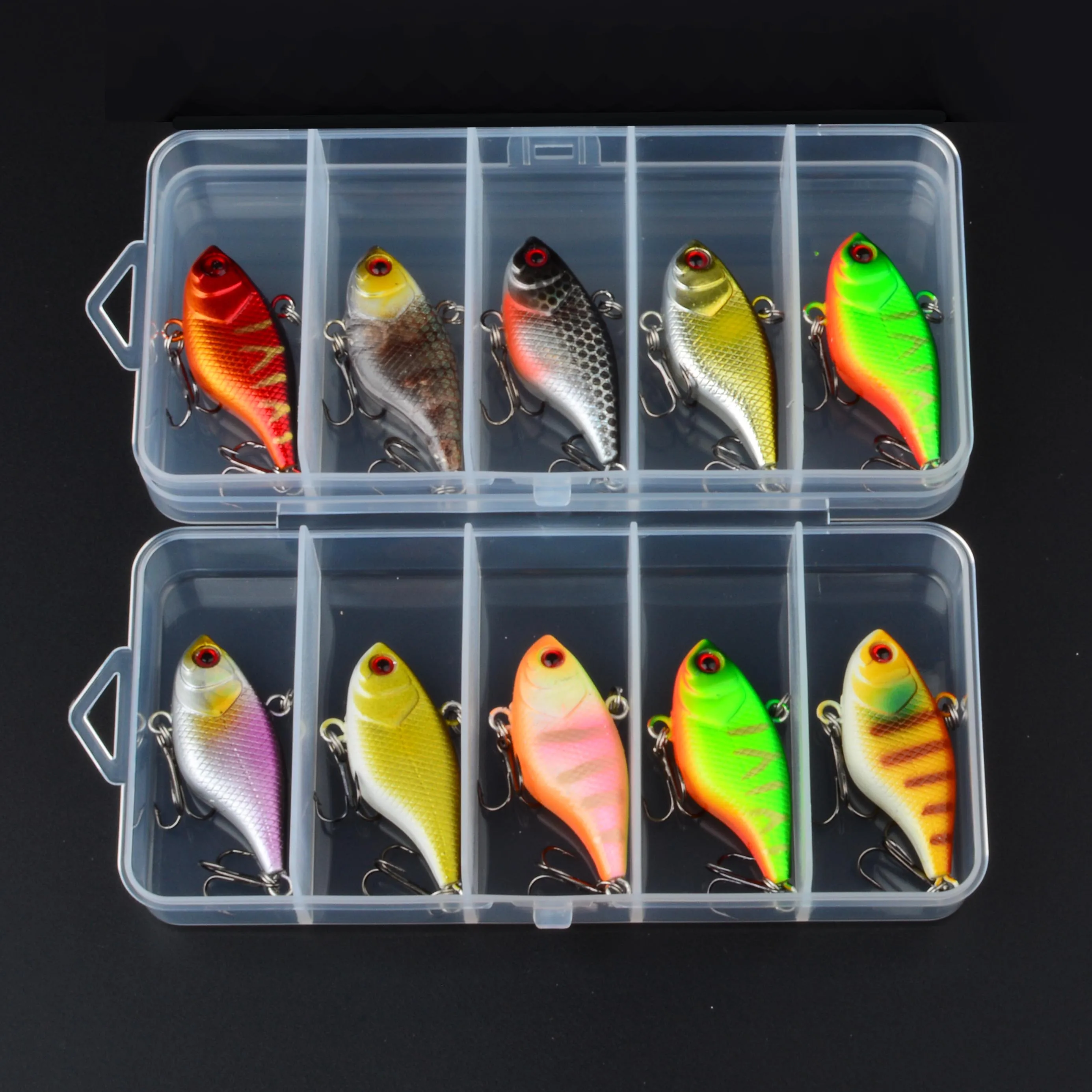 Pack de 5 mini señuelos VIB con acabado realista