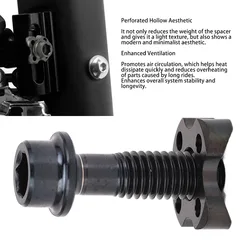 Juego de tornillos y arandelas para bicicleta con junta negra