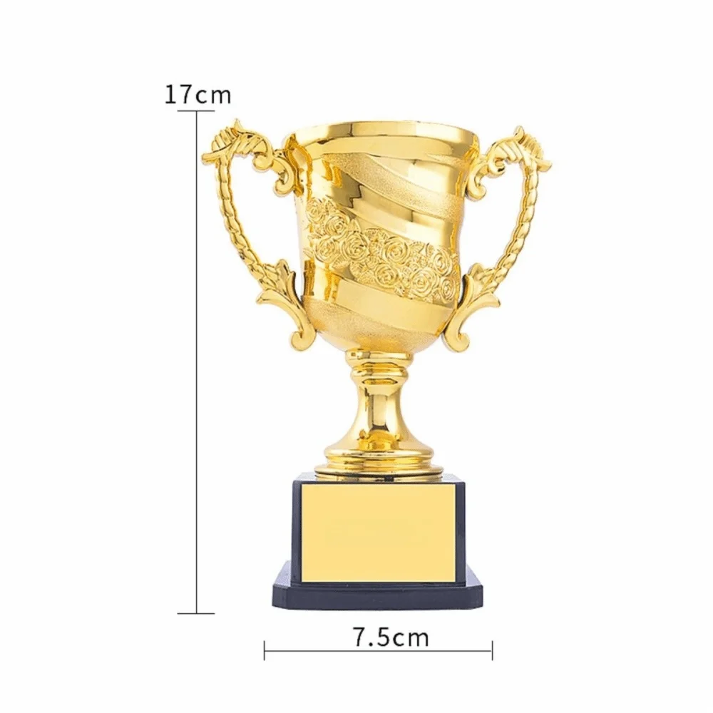 Copa de premio dorada para eventos escolares