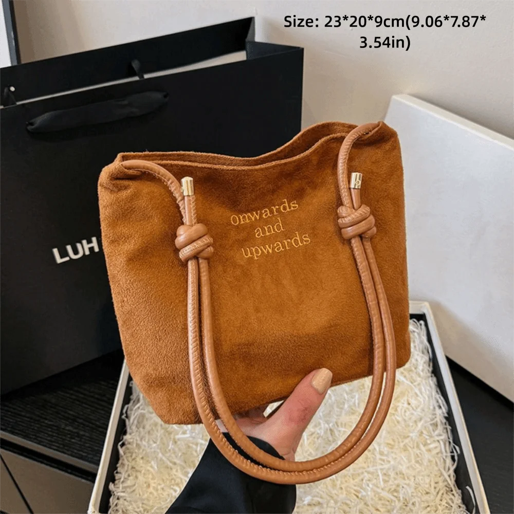 Bolso bandolera de gamuza con hebilla de cuerda y correas ajustables - imagen 3