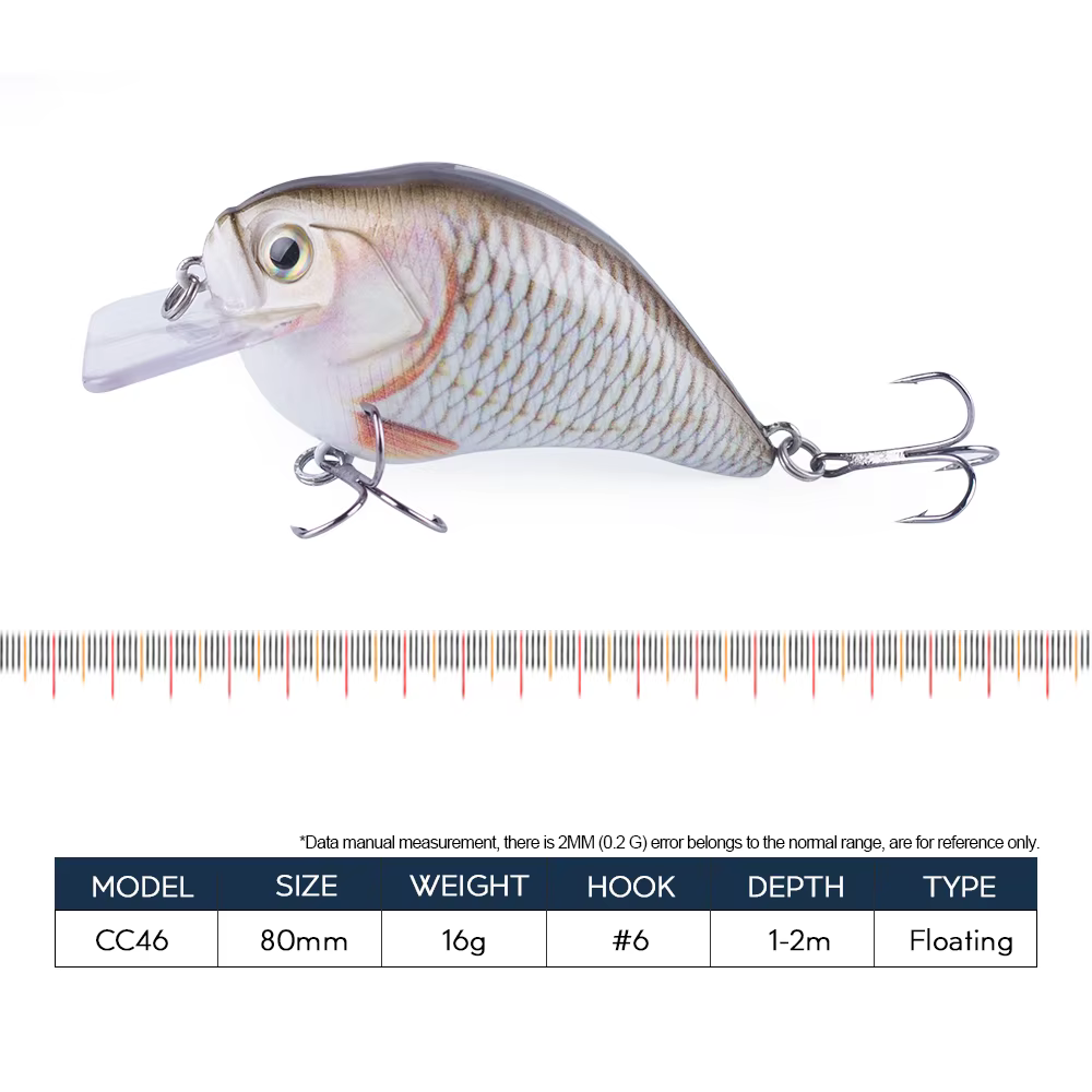 Hanlin Crankbait Squarebill – Señuelo flotante para lucio - imagen 3