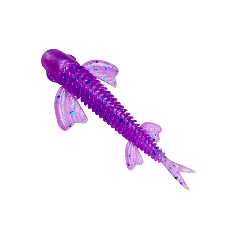 Vinilo TPR de 65 mm con cola de mariposa para rockfishing