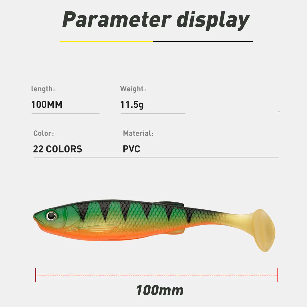 Shad Pike Swimbait 100mm 11,5g - Señuelo de silicona para mar - imagen 3