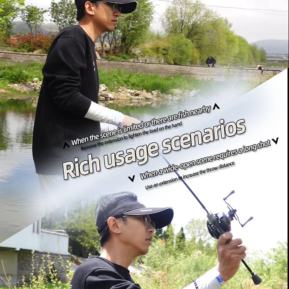 Caña de pesca de carbono FISHINGFANS RANCY UL ML con punta sólida - imagen 2
