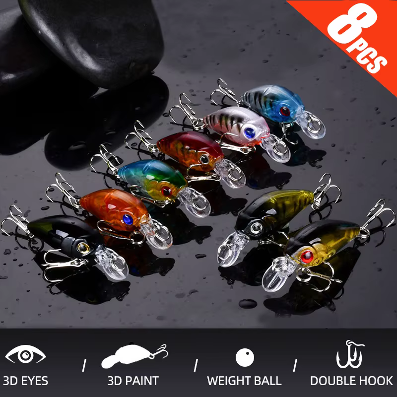 Señuelos Superficie Minnow Flotantes para Bass