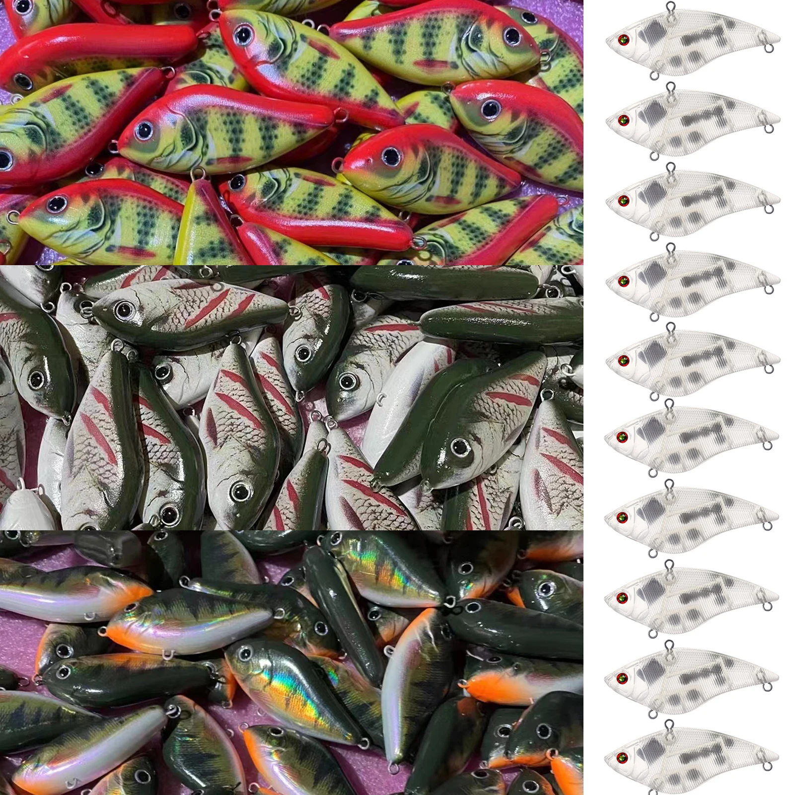 Free Fisher set de señuelos crankbaits y VIB para pesca - imagen 5