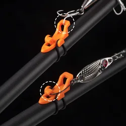 Soporte de cebo con anillos de goma para caña, juego de anzuelos