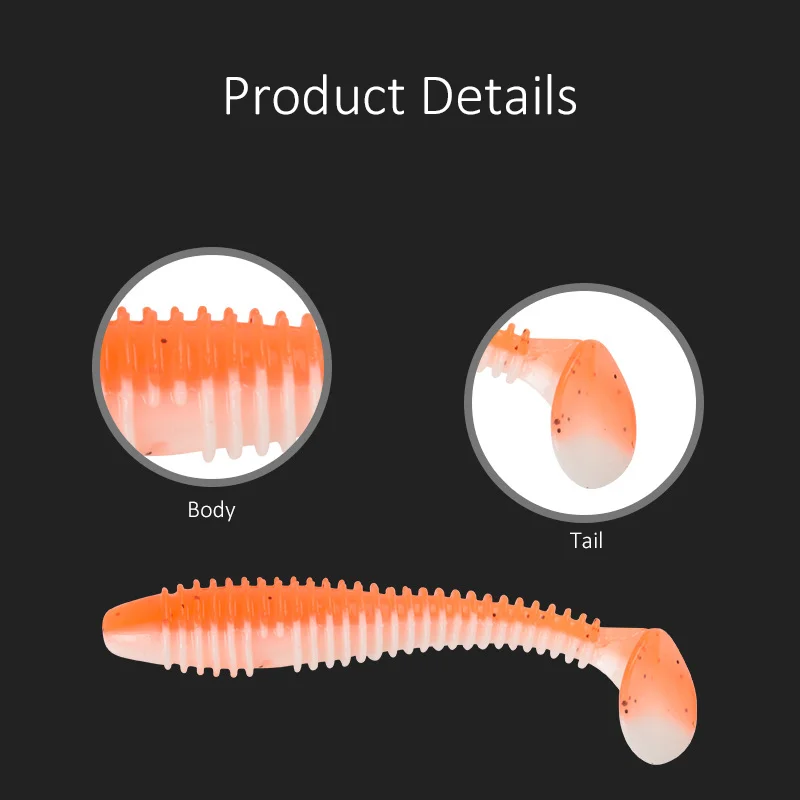 Señuelos Swimbait de silicona 55‑70 mm para carpa y lubina - imagen 2
