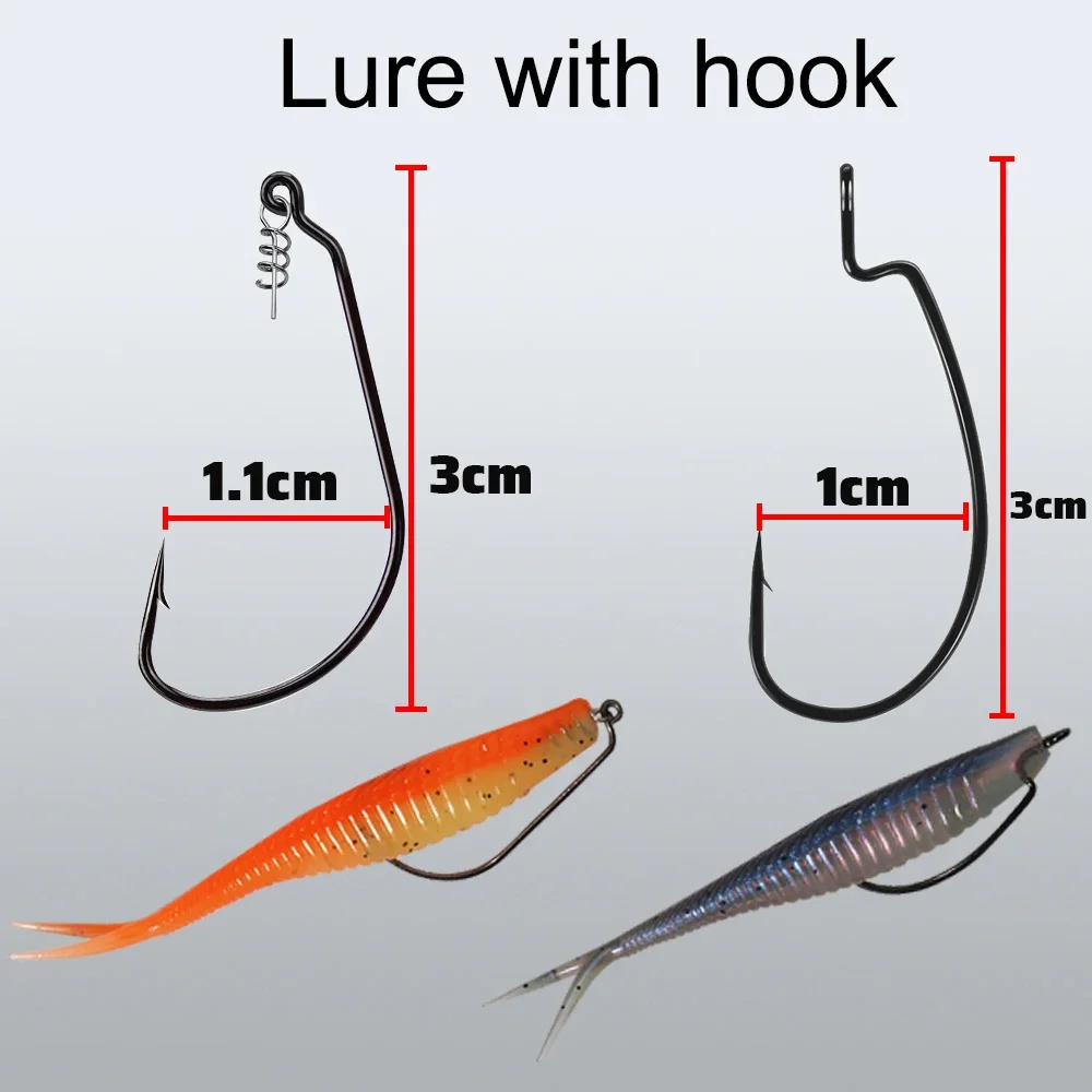 GOBAIT Señuelos Pesca Swimbait 7cm Cola V Anzuelo Compensado Carpa - imagen 5