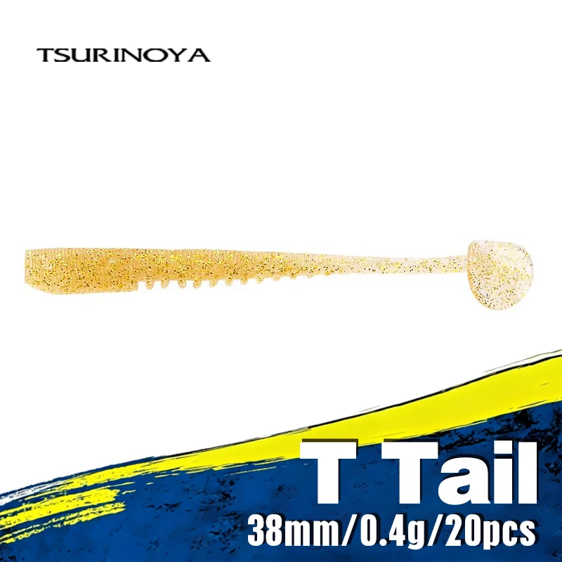 TSURINOYA T señuelo tail grub 38mm – Blando aroma para Rockfish