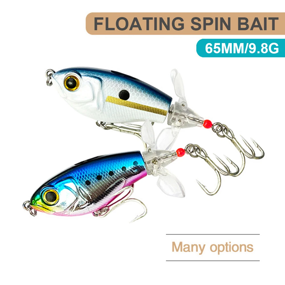 Señuelo de pesca flotante 6,5 cm con acabado realista