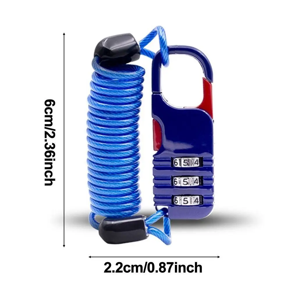 Candado de combinación antirrobo en color azul
