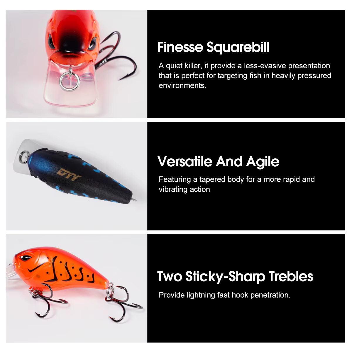 Crankbait Squarebill NOEBY 50 mm – Señuelo para Perca, Lucio y Lubina - imagen 5