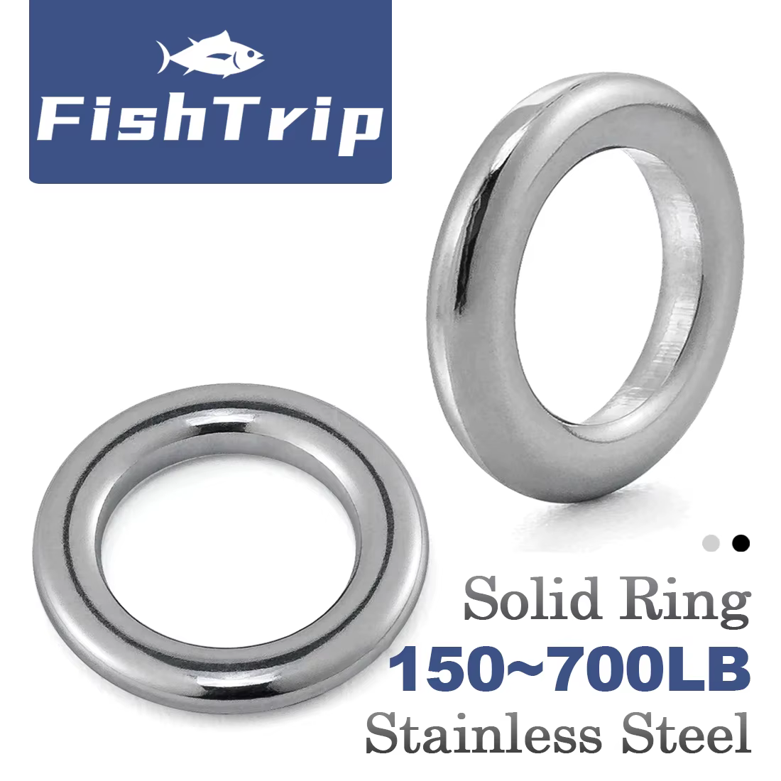 FishTrip Anillos de pesca en acero inoxidable - Conector de señuelo