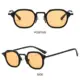 Gafas de sol cuadradas pequeñas UV400 montura metálica vintage