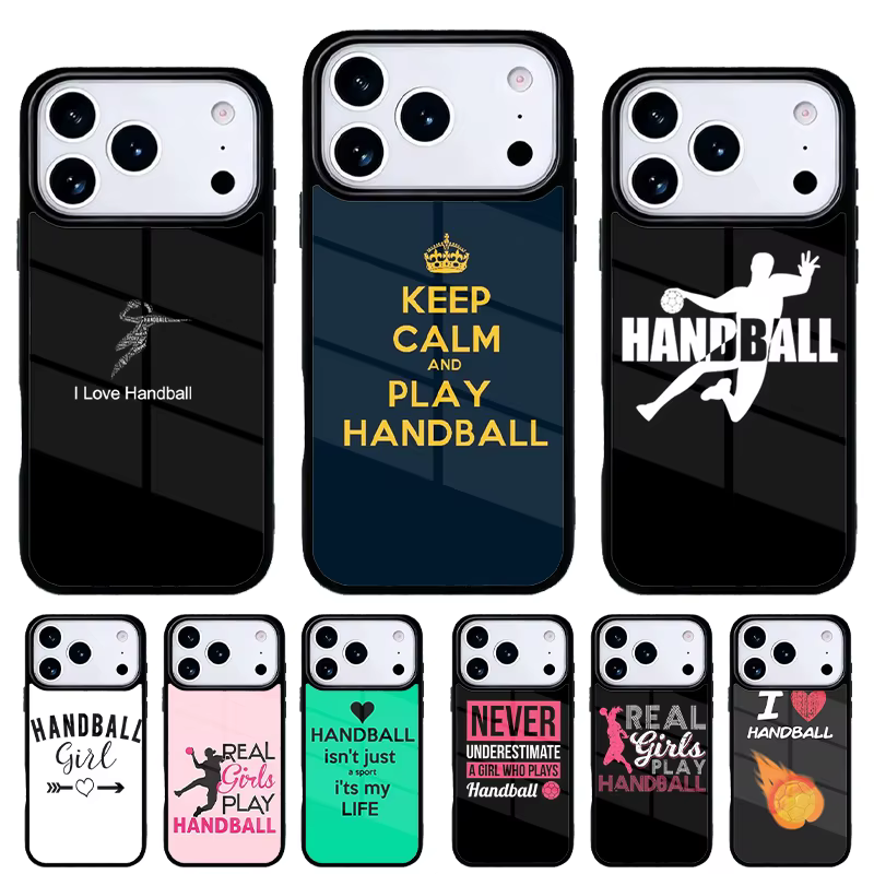 Funda teléfono balonmano diseño iPhone, carcasa trasera