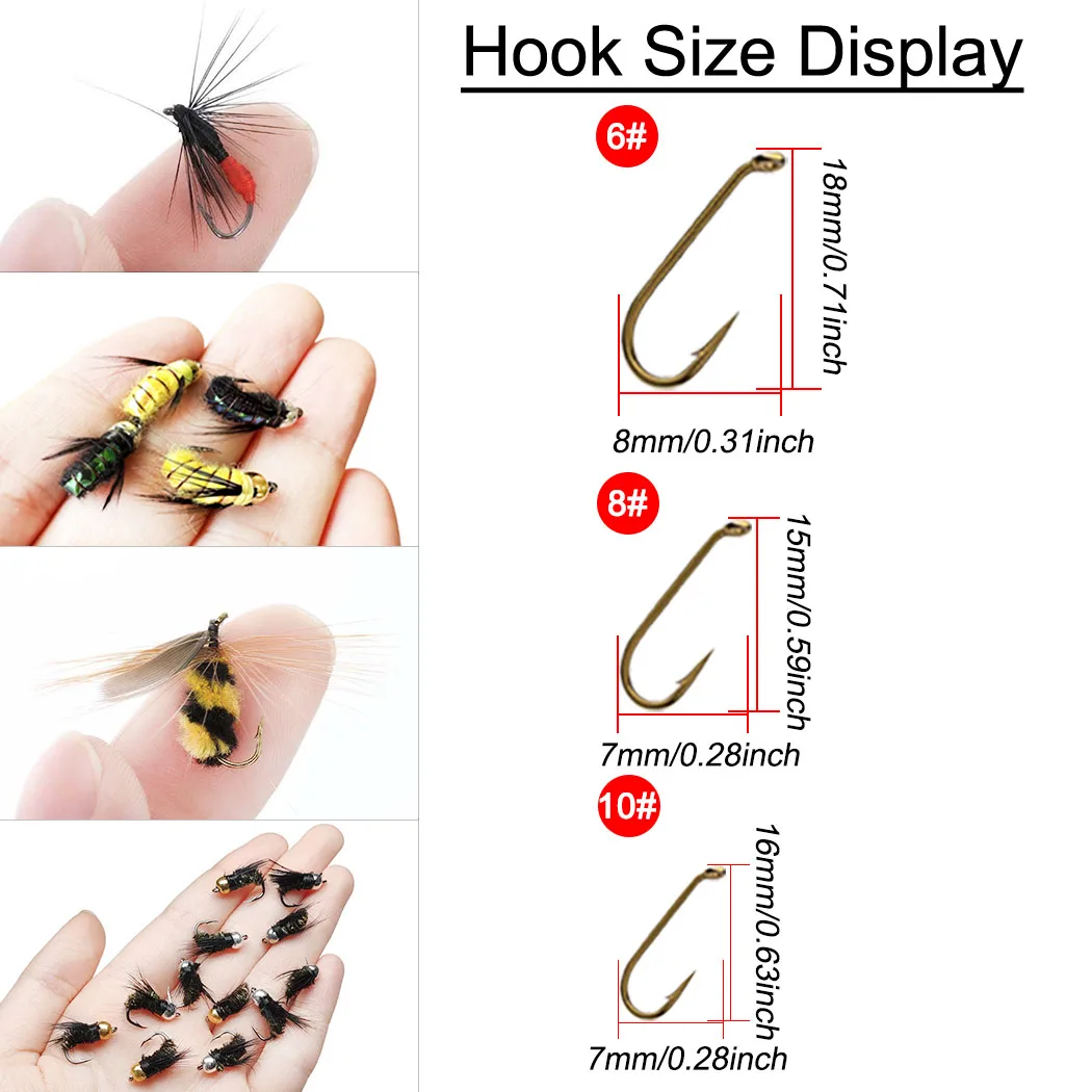 Montaje detallado de mosca y anzuelo