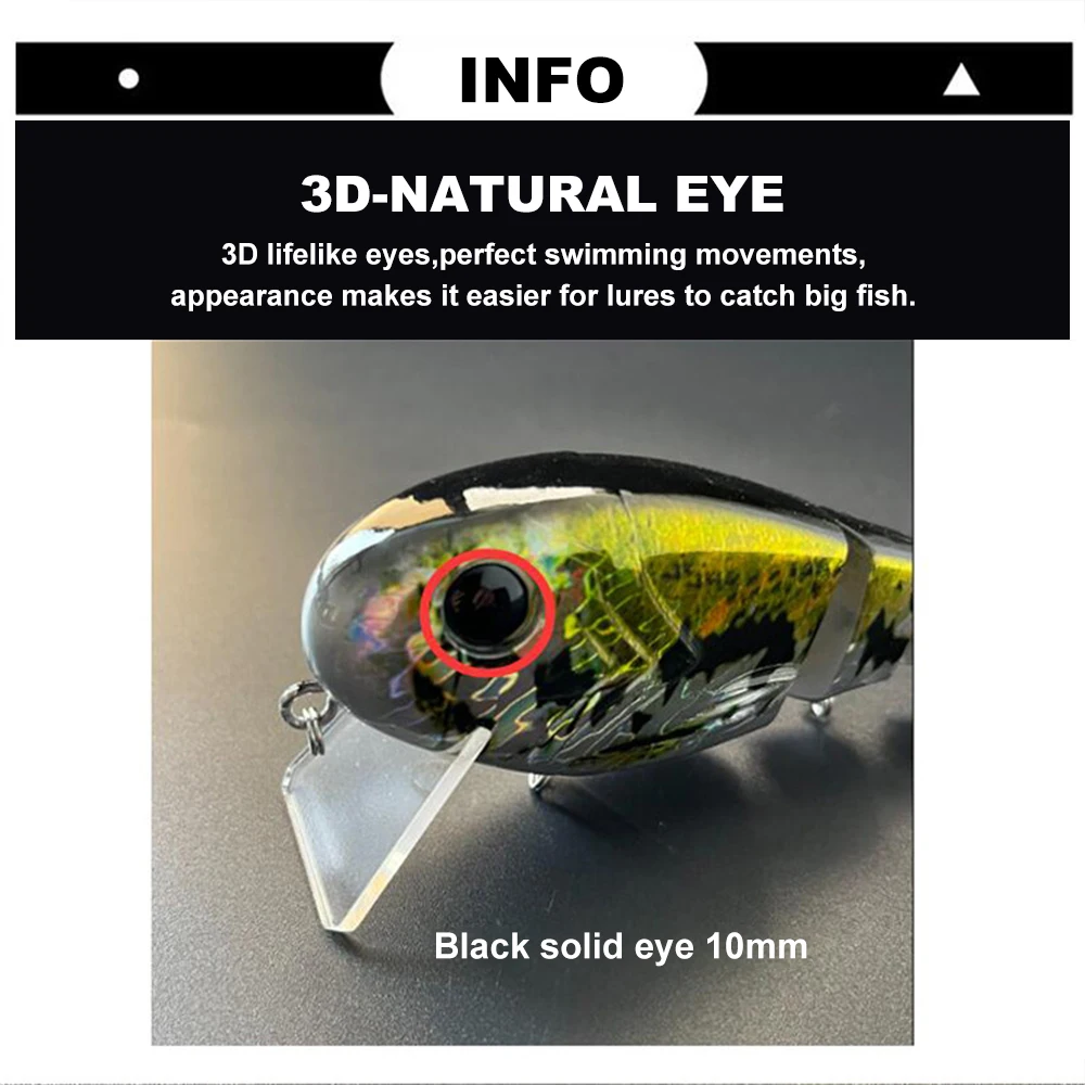 BAYMING Crankbait flotante con ojos 3D y vibración para lubina - imagen 3
