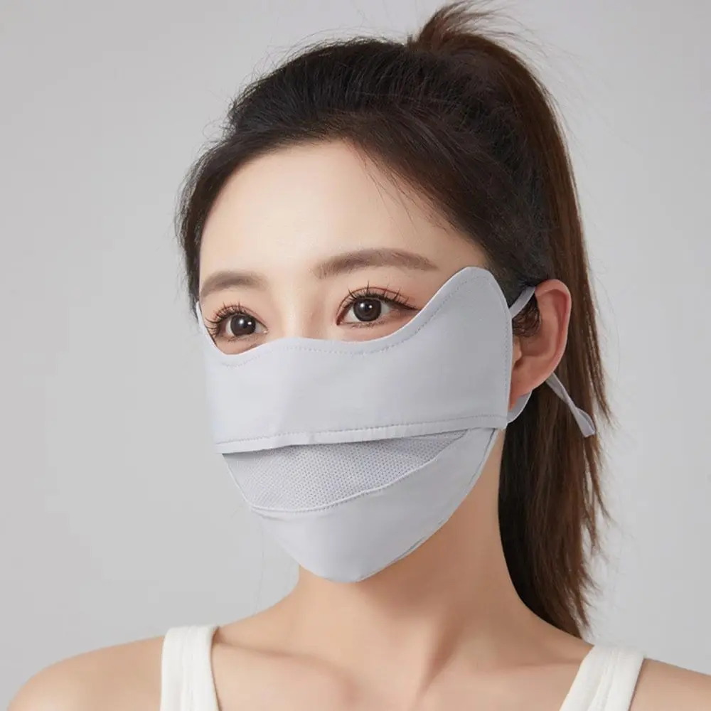 Mascarilla facial deportiva veraniega transpirable UV con ganchos - imagen 2