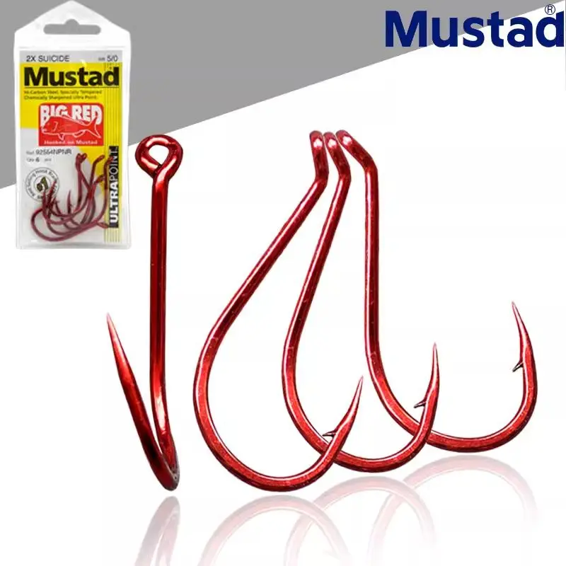 Mustad 92554 Anzuelos de acero con barba de aguja para jigs y rojos - imagen 2