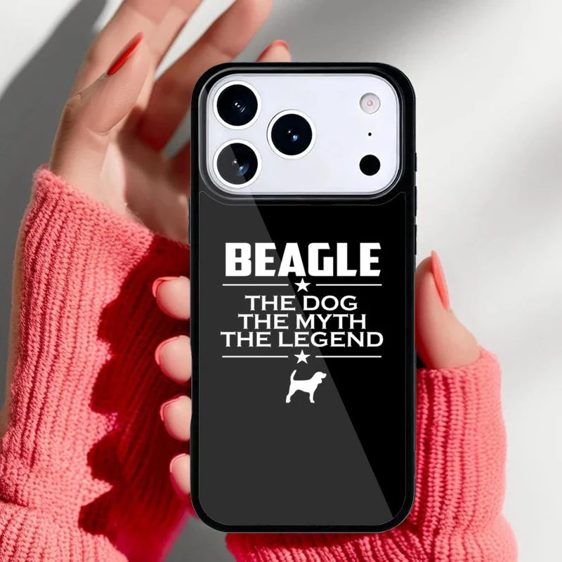 Detalle del diseño de beagle en la funda