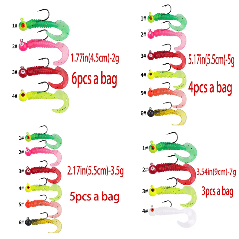 Jig Heads wobbler de silicona para lubina y carpa - imagen 2