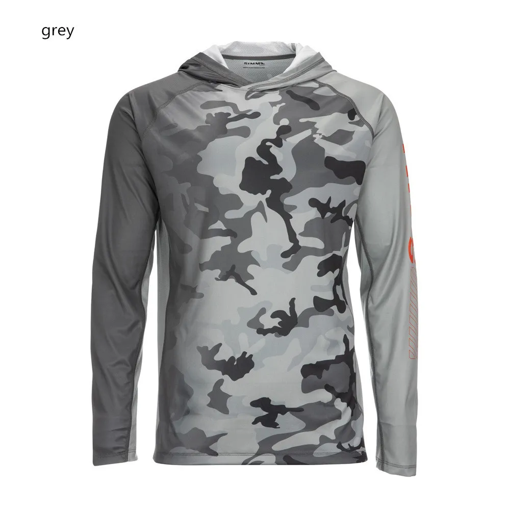 Camiseta de pesca manga larga con capucha y máscara UPF 50 ligera