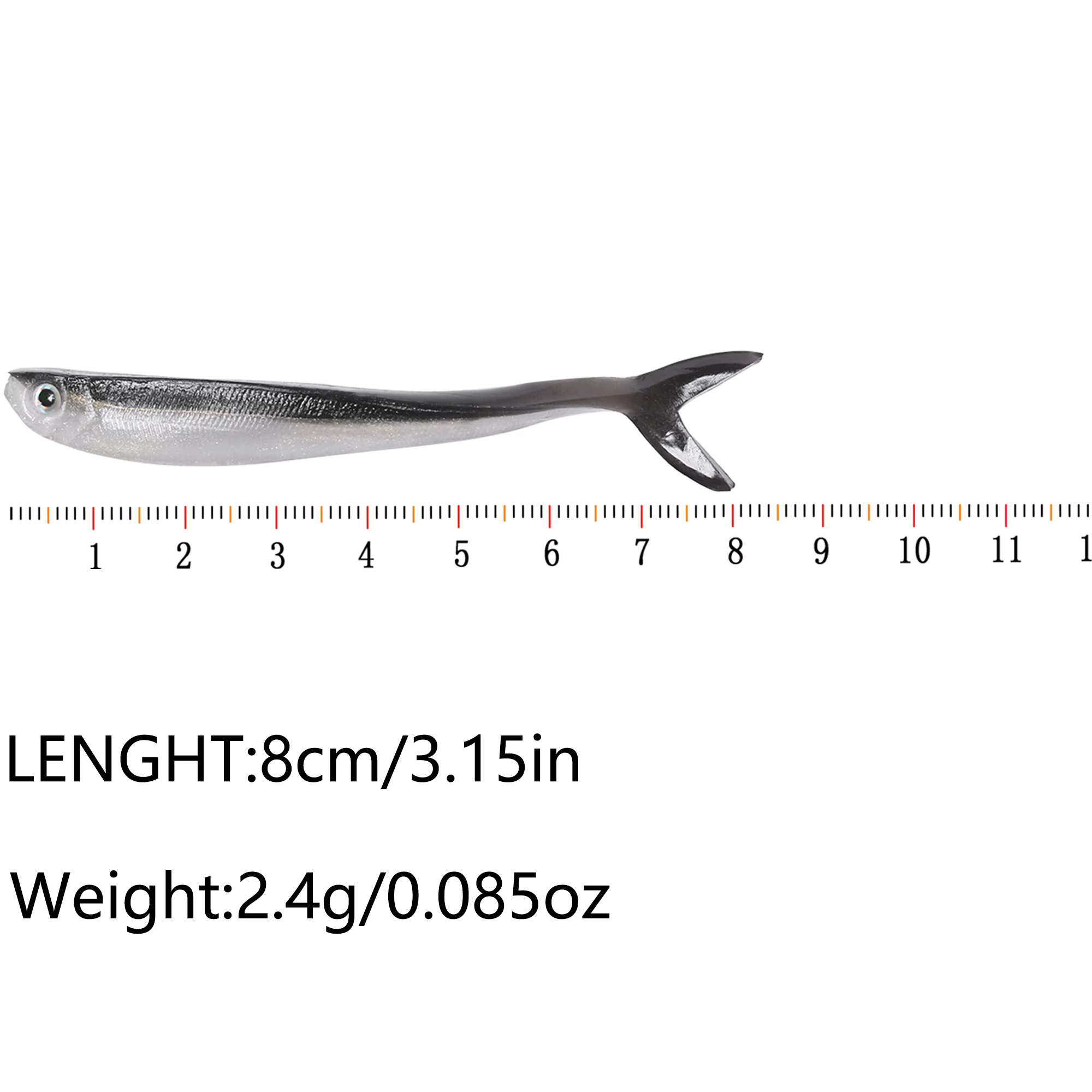 Señuelo Swimbait para lucio con cabeza de plantilla y gusano de vinilo